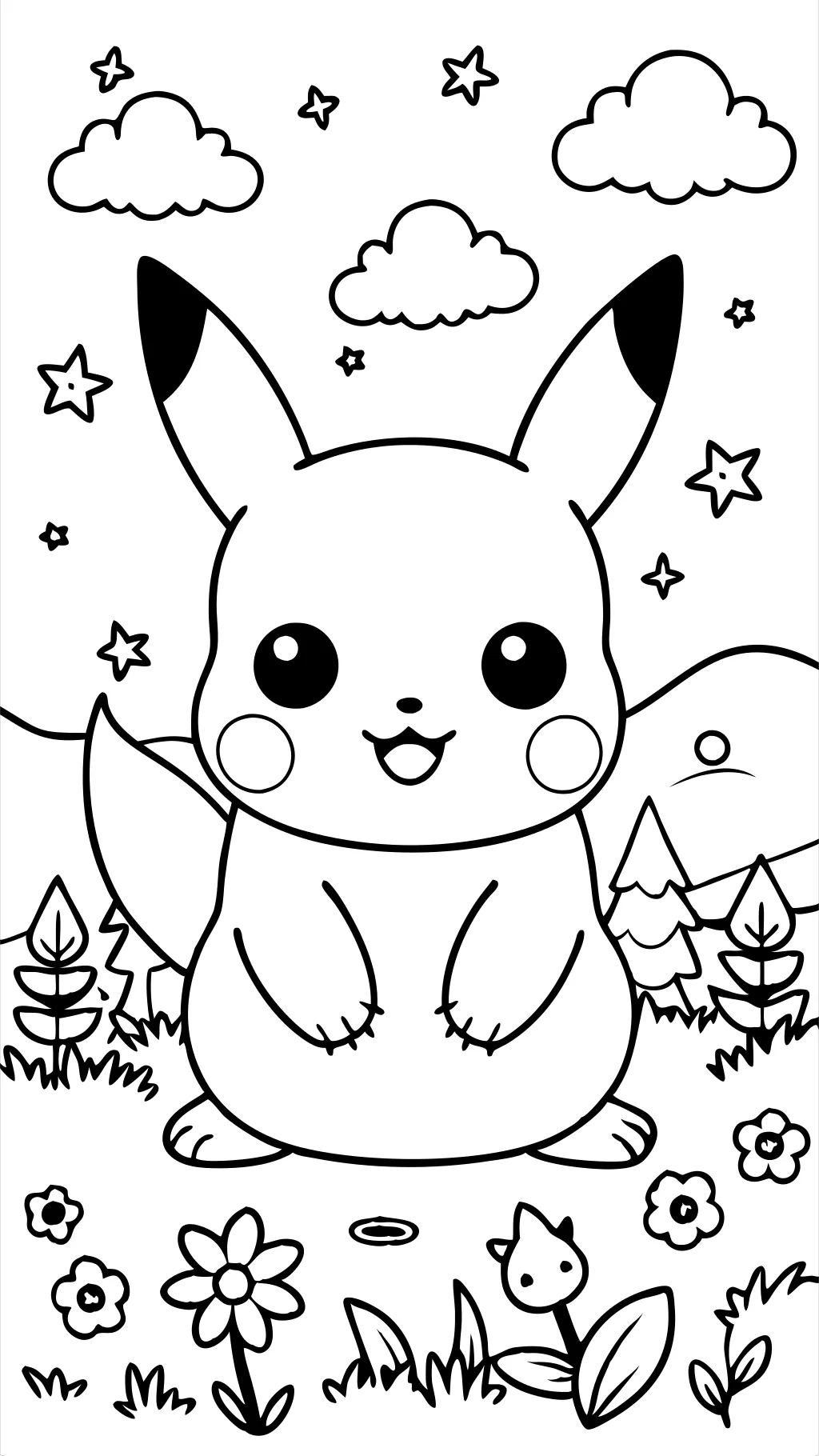 coloriages pikachu mignons